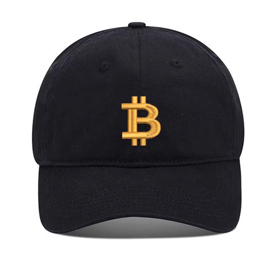Bitcoin BTC Crypto Unisex Classic Black Baseball Cap-0
